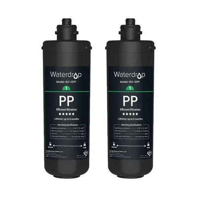 Two water filters are shown side-by-side against a white background.