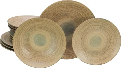 Produktbild von CreaTable, 24860, Neapel Sand, Tellerset 12-tlg, Steinzeug
