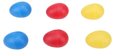 Produktbild von 12 Stück Plastik-Eier-Shaker Percussion-Instrumente Osterparty 3 Farben Leichtes pädagogisches Rhythmusinstrument für den Unterricht und das Spielen im Freien