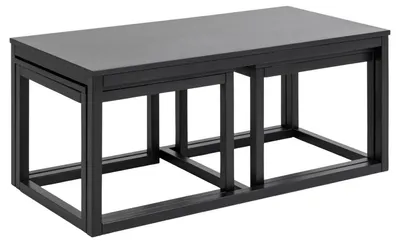 Produktbild von Cornus Couchtisch Satztische 3 stk. schwarz.