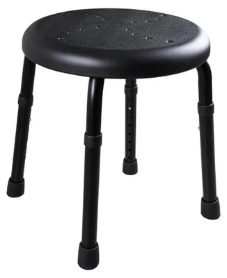 Obrázek produktu pro Sprchová židle - Výška nastavitelná 34,9 - 52,5 cm - Průměr 50 cm - Nosnost 150 kg - Černá - Do koupelny