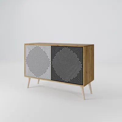 Immagine prodotto di Cassettiera Spacerebels a 2 ante - credenza cassettiera - credenza alta - mobile guardaroba - soggiorno camera da letto - 57,5×111×42 (HxLxP)