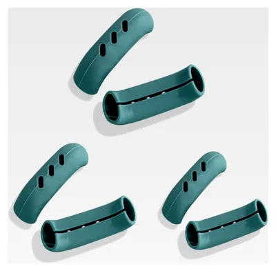Produktbild von 6 Silikon-Griffhalter für Gusseisen-Bratpfannen, hitzebeständig und rutschfest (grün)