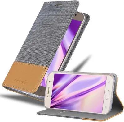 Zdjęcie produktu dla Etui ochronne Cadorabo do Samsung Galaxy A7 2017 w kolorze szarym etui na telefon komórkowy pokrowiec na książkę