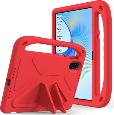 Produktbild von Hülle für Honor Pad X9/Pad X8 Pro 11,5 Zoll, Leichte Stoßfeste Eva Kinder Schutzhülle mit Griff und Faltbarem Ständer Rot
