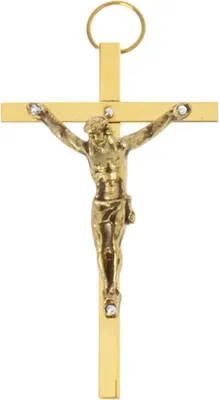 Immagine prodotto di Croce sospesa in ottone, oro 6,5 cm - mini