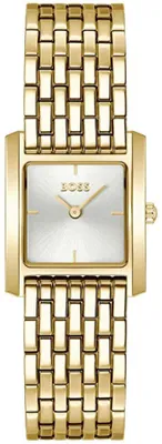 Produktbild von Hugo Boss Damenuhr Lucy Scala 1502845 Gold-Silber Stahl Gliederarmband