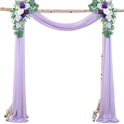 Produktbild von Lichtlila Chiffon Vorhang 75x550cm für Dekoration