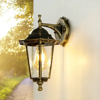 Produktbild von Rabalux 8232 Außenwandleuchte Velence, E27, gold, rund, Klassisch, IP43, ø210mm