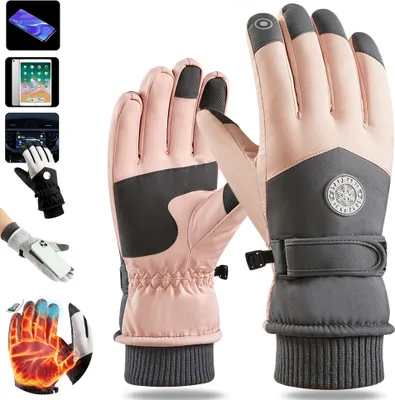 Immagine prodotto di Guanti invernali da donna guanti termici impermeabili touchscreen guanti invernali antivento per ciclismo sport all'aperto