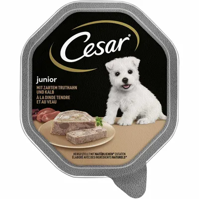 Immagine prodotto di Ciotola Cesar Junior con tacchino e vitello teneri (150 g)