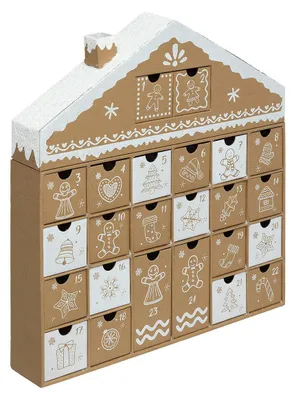 Produktbild von Adventskalender in Form eines Hauses, 38 x 41 cm