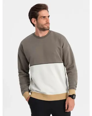 Zdjęcie produktu dla Bluza męska OMBRE B1673 KHAKI rozmiar: XXL
