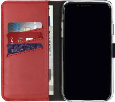 Zdjęcie produktu dla Selencia Etui z prawdziwej skóry dla Apple iPhone Xr - czerwony