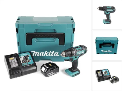 Produktbild von Makita DDF 482 RT1J Akku Bohrschrauber 18V 62Nm + 1x Akku 5,0Ah + Ladegerät im Makpac 2