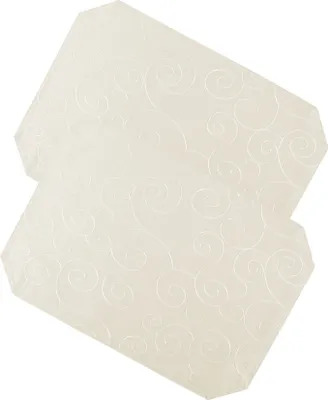 Produktbild von Tischset 2er Set 35x50 cm champagner Struktur Damast Ornamente Platzset Untersetzer