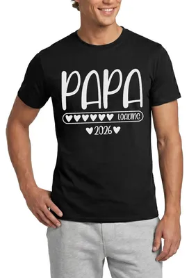 Produktbild von Spreadshirt Papa 2026 loading Männer T-Shirt, XL, Schwarz