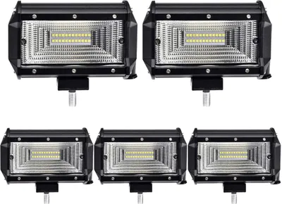 Produktbild von Greenmigo 5X LED Arbeitsscheinwerfer 72W Zusatzscheinwerfer IP67 Wasserdicht Offroad Scheinwerfer 12V 24V Auto Arbeitslicht