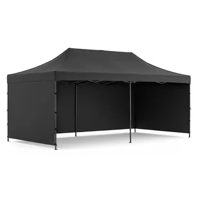 Produktbild von Faltpavillon 3x6 m Springos® – Gartenpavillon Marktzelt Partyzelt Cateringzelt schwarz