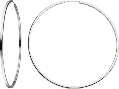 Produktbild von Paar Creolen 73,8mm Ohrringe, rund, 925 Silber rhodiniert, Ohrschmuck