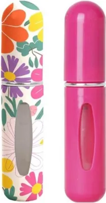 Produktbild von ECARLA 2er Set Reiseparfümzerstäuber, rosa und floral, 2x 5 ml