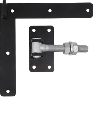Produktbild von Verstellbares Ladenband 30 cm Schwarz mit Ladenhaken Linksdrehend - Pro Stück