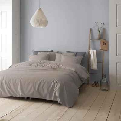 Produktbild von Cinderella Flanell Bettwäsche Uni in Farbe Taupe weich und wärmend klassisch, GRÖßENAUSWAHL:135x200 cm + 80x80 cm