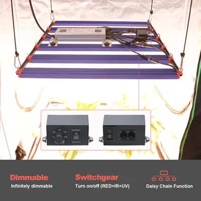Produktbild von LED-Pflanzenwachstumslampe - 320W - Vollspektrum - Dimmbar - 61,5 cm - Für Hydrokultur