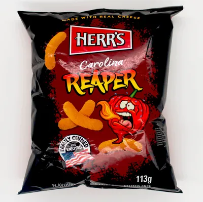 Immagine prodotto di Formaggio Herr's Carolina Reaper flips (molto piccante) 113g