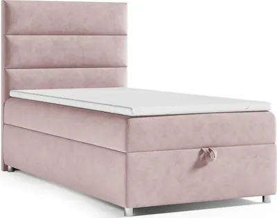 Produktbild von Boxspringbett mit Bettkasten Trinity K-4 SINGLE Bonellfederkern inkl. Topper, mit Lieferung 100x200-ROSA