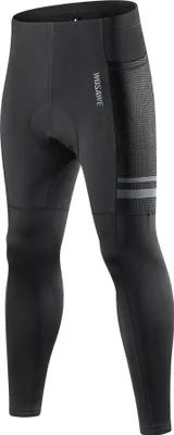 Produktbild von Herren-Radsporthose, waermeisolierte Fahrradhose, mit Fleece gefuetterte Winter-Reit-Leggings, warm und winddicht, speziell fuer Radfahrer