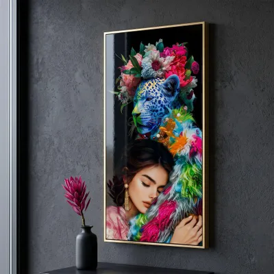 Obrázek produktu pro Lakovaný obraz na plátně s rámem 52x4x102 cm