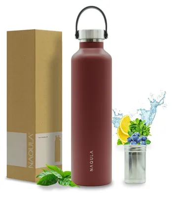 Zdjęcie produktu dla Termos ze stali nierdzewnej, 1000 ml, z sitkiem, szczelny, czerwony