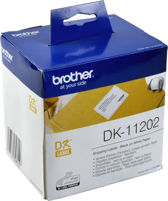 Produktbild von Brother DK-11202, Schwarz auf weiss, 300 Stück(e), DK, Weiß, Thermodirekt, China