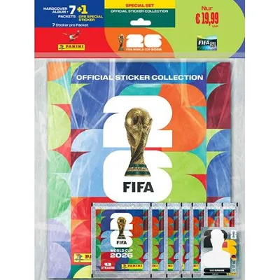 Produktbild von Panini FIFA WM 2026 Sticker – HARDCOVER ALBUM + 7 TÜTEN