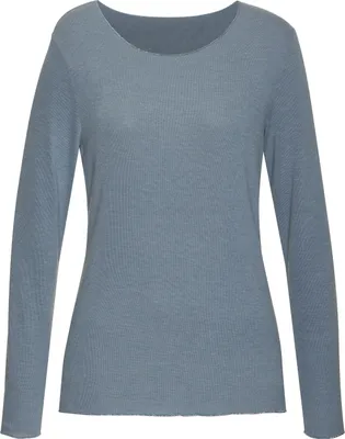 Produktbild von LASCANA Langarmshirt hellblau Größe 44/46