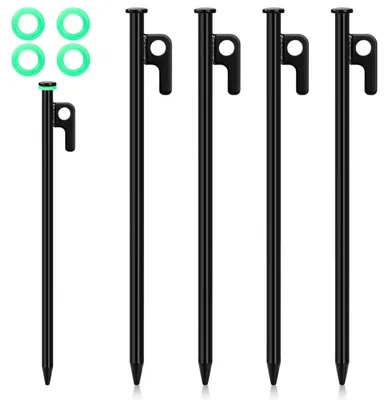 Imagen del producto de Ganchos de acero, de 25 cm, con gancho, para camping
