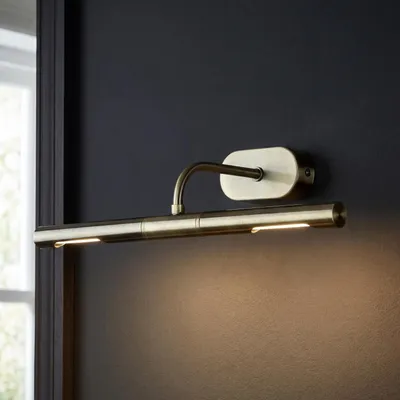 Immagine prodotto di PICTURE LIGHTS Metallo G9 B: 29,5 cm in ottone anticato a 2 luci in stile liberty