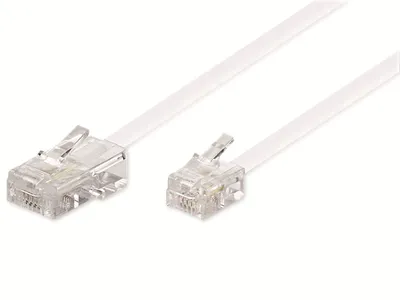 Immagine prodotto di Goobay 93062 Cavo di collegamento modulare, 6 m, bianco - Spina RJ45 (8P4C) > Spina RJ11/RJ14 (6P4C)