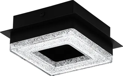 Produktbild von FRADELO 1 Wand-/Deckenleuchte Lampe Beleuchtung - L14 x B14 x H6 cm - schwarz - 1X3,2W inkl. - IP20
