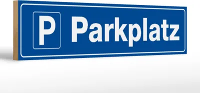 Produktbild von Holzschild Parkplatz, 46 x 10 cm, Holzschilder Parking