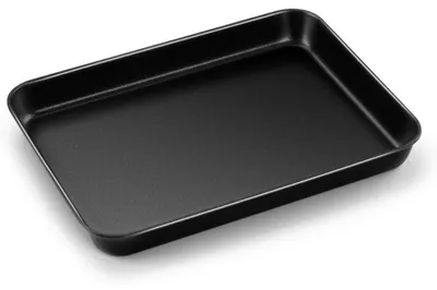 Produktbild von Mini Ofenblech Rechteckig Kohlenstoffstahl Antihaftbeschichtet 23,6 x 17,6 x 2,5cm Schwarz