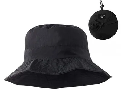Obrázok produktu pre Dámska skladateľná čiapka, čierna, nepremokavá.