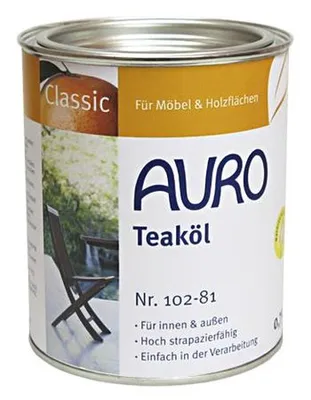 Produktbild von AURO Gartenmöbelöl, Classic Nr. 102 0,75l Teaköl
