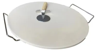 Immagine prodotto di Set per pizza con pietra refrattaria, pala per pizza pieghevole e accessori