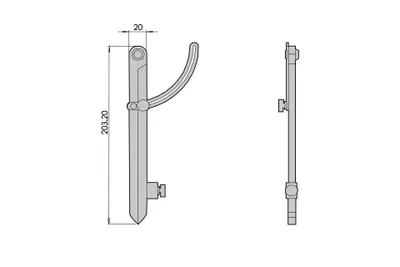 Produktbild von PAULIMOT Anreißzirkel / Bogenzirkel 200 mm mit Bleistifthalter