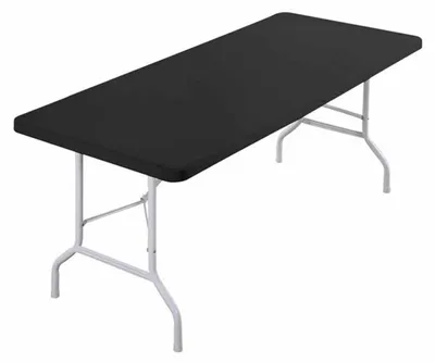 Obrázok produktu pre Elastická obrus, Elastan, obdĺžnikový tvar, s gumičkou, umývateľná, čierna, 183x76 cm