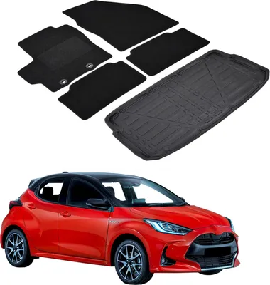 Produktbild von Kofferraumwanne Fußmatten Set Für Toyota Yaris Ab 2020, Genaue Passform, mit Hoher Rand