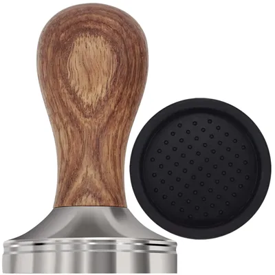 Produktbild von Solidchoice - 51 mm Edelstahl-Tamper für Espresso mit Holzgriff