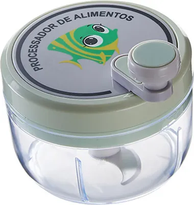 Imagen del producto de Picador de ajo manual, altamente eficiente, multifuncional, seguro, resistente y duradero. Triturador de ajo manual de tamaño pequeño, ideal para uso doméstico y para una alimentación saludable